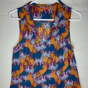 ModCloth Women's Small Floral Sleeveless Top